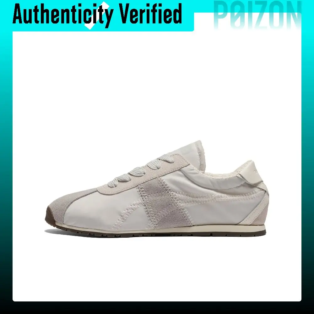 Onitsuka Tiger CORSAIR A55 Comfortable And Stylish Fleece Lined Thermal Low top Casual Shoes Unisex Beige Gray 1183C317-020