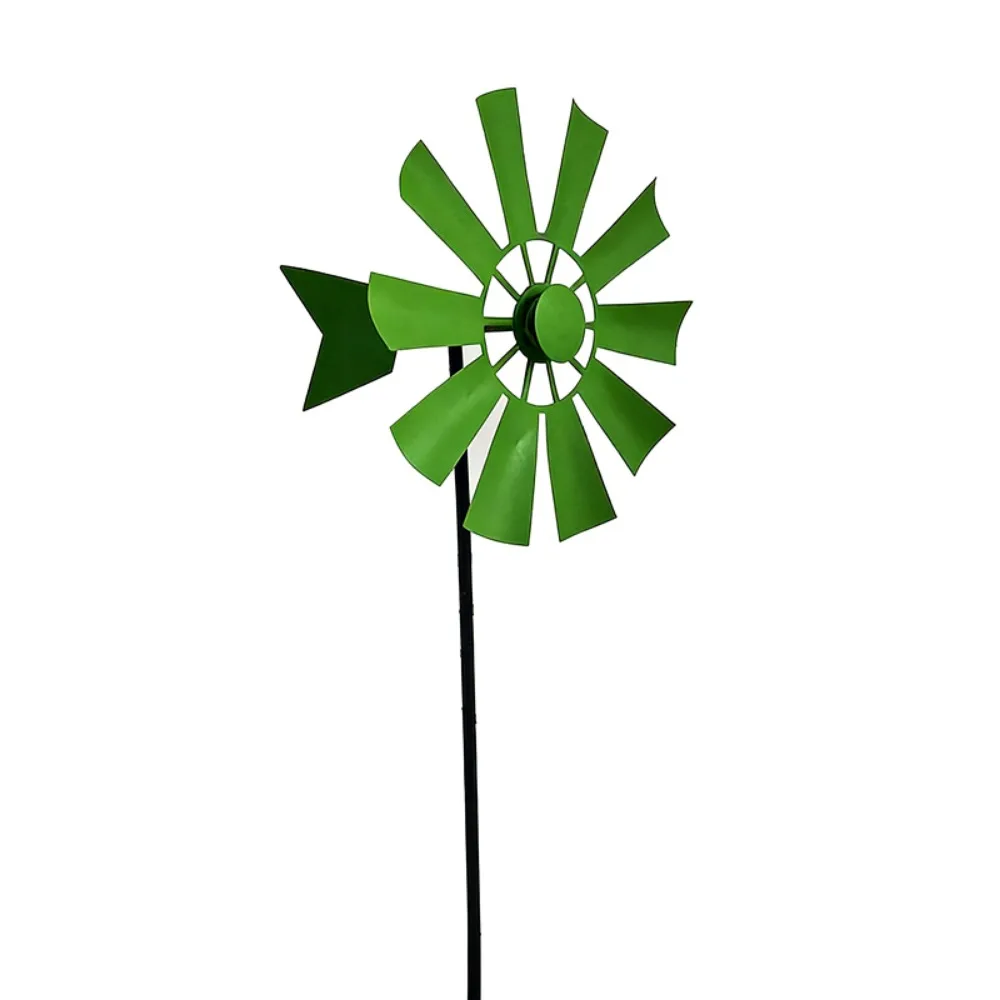 

Высокое качество 24*73 см кованая металлическая вращающаяся ветряная мельница 8 цветов металлический пейзажный орнамент ветряная вертушка