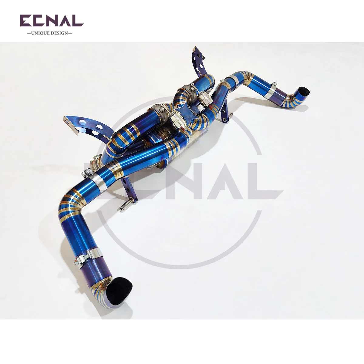 Ecnal Exhaust Valved Pipe for Audi R8 5.2L V10 Titanium Alloy High Performance Car Sport Exhaust Axle-back with Valve Muffler