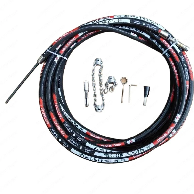 

Усовершенствованный электрический инструмент для прочистки канализации: изгибаемая труба высокого давления для удаления масляных загрязнений и застарелых засоров в трубопроводах