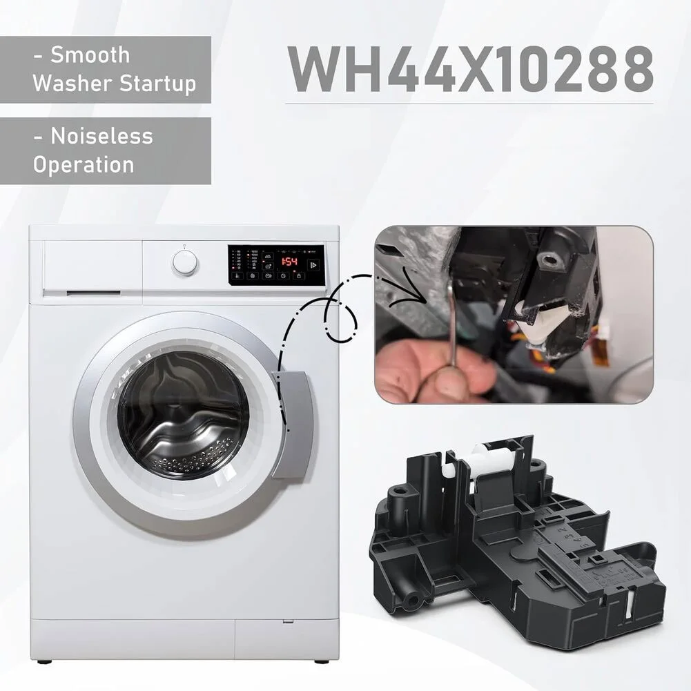 WH44X10288 Washer Door Lock Assembly for GE and For Kenmore Washing Machines Fits Specific Model Lines Without Modification