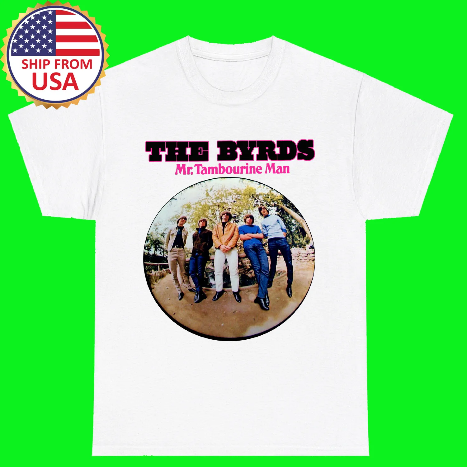 The Byrds White Size S - 5XL
