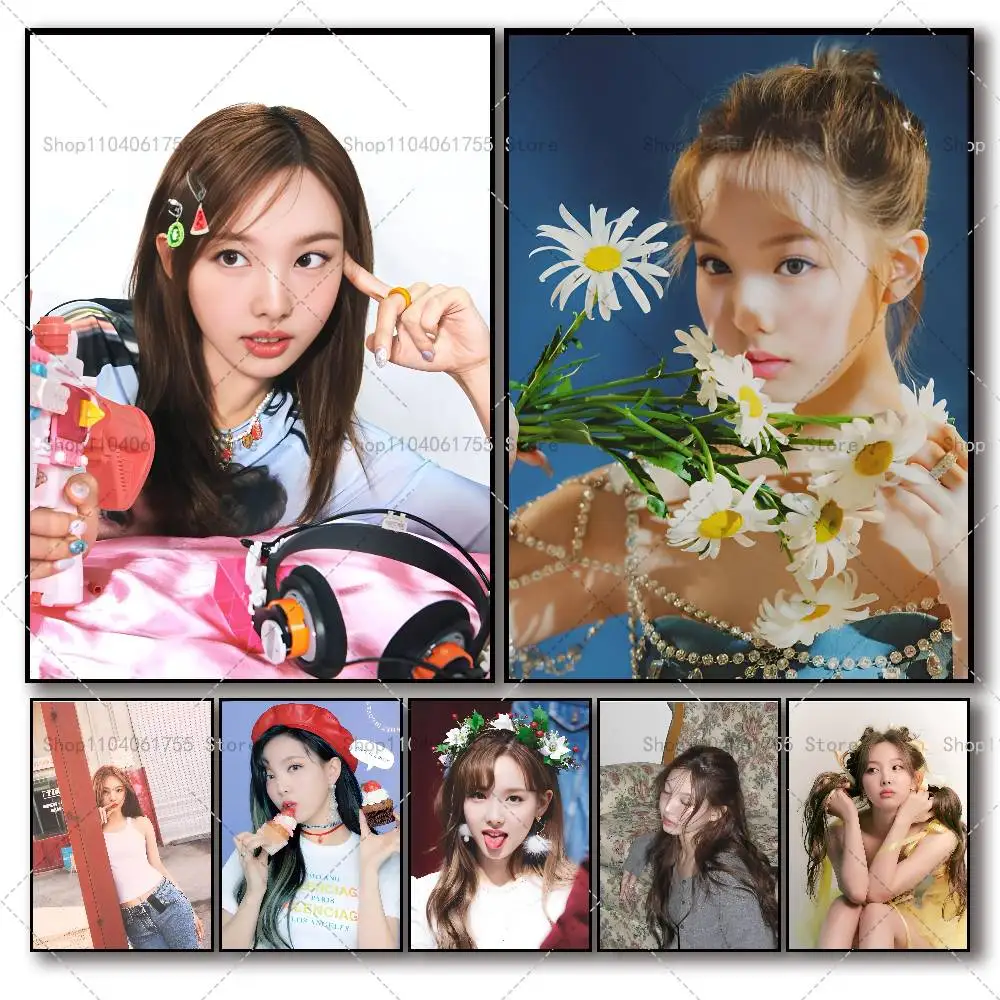Singer N-Nayeon  Poster Self-adhesive Wall Mural Art Waterproof Sticker For Bar Room Decor High Quality Print Gift