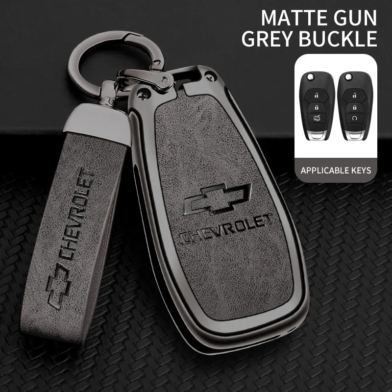 Zinc Alloy leather car key cover case Chevrolet Aveo Bolt Onix Cruze spark cavalier Colorado Lacetti traverse Silverado tracker