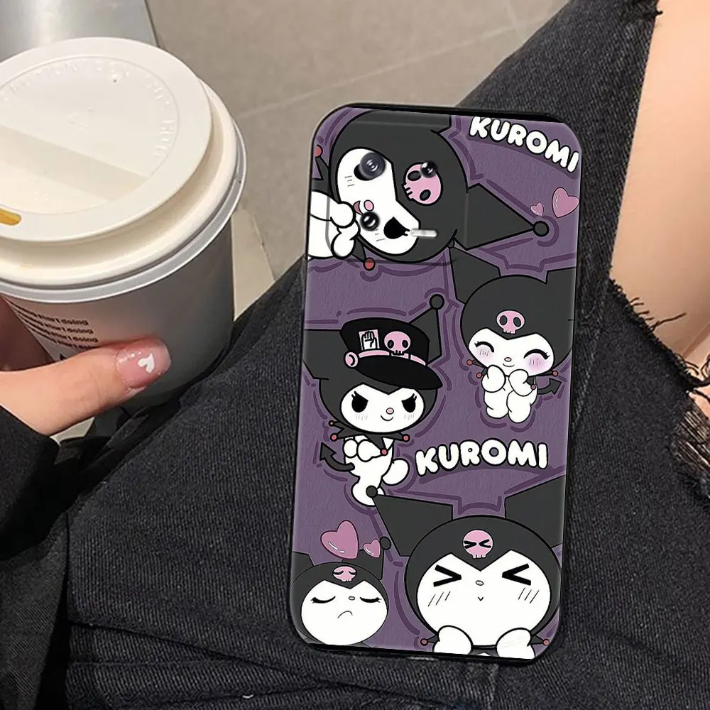 Cartoon Kawaii K-Kuromi Phone Case For Xiaomi 13 12 12T 11 11T 10T 9 LITE POCO F6 F5 F4 F3 M5 M4 M3 X5 X4 X3 GT Case Funda Shell