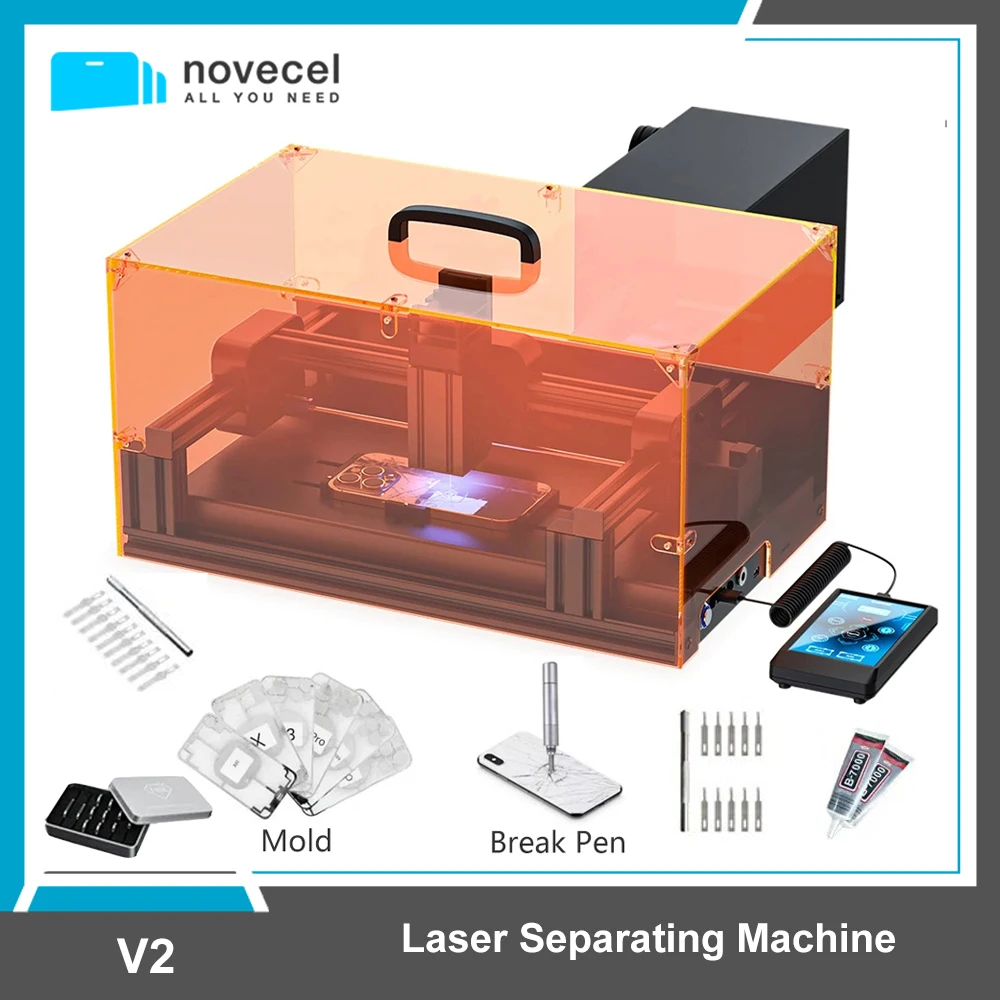 SRWOR V2 For iPhone 15 14 13 12 11 to 8G Rear Glass Glue Removal Repair Mobile Phone Repair Back Cover Laser Separating Machine