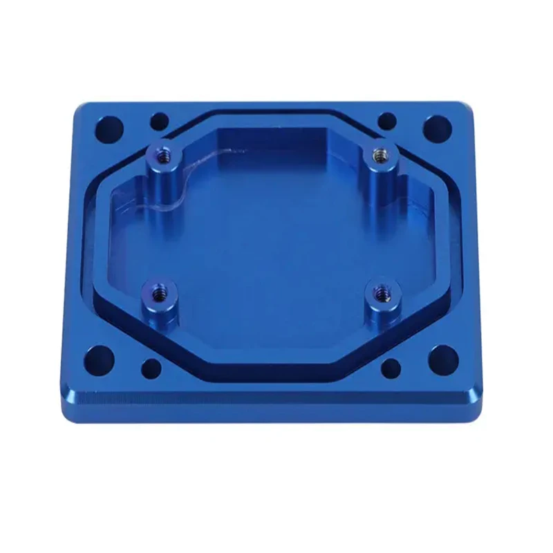 CNC milling processing blue anodized aluminum alloy mechanical flange Equipment mounting base Industrial connection base plate