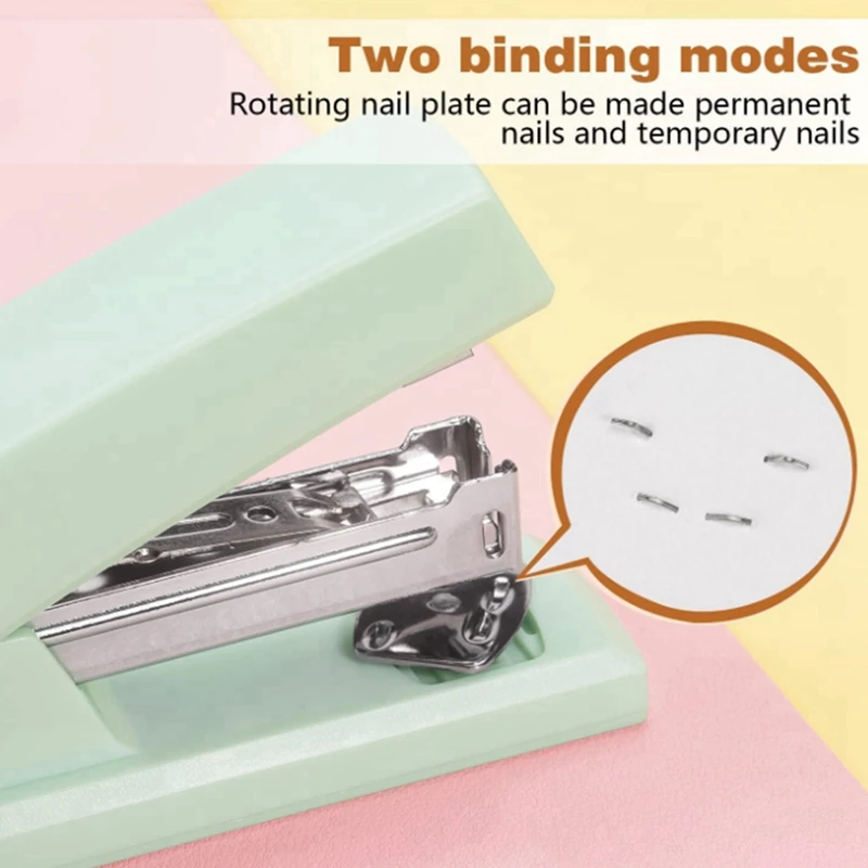 1 шт. степлер для офиса, зеленый школьный и университетский офисные принадлежности, Портативный прочный степлер