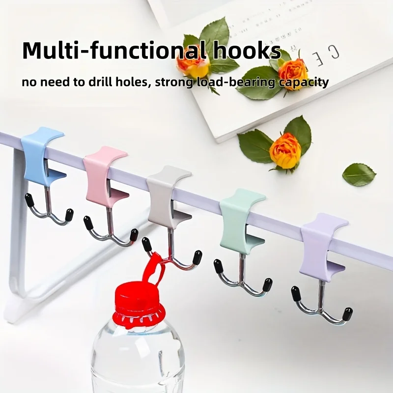 Double Hook Model Multifunctional Hooks, Desktop Hooks, Laminate Hooks, Can Be Hung on A Variety of Width Panels