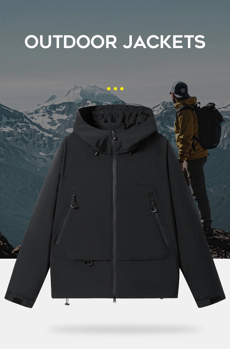 CHRLCK Wasserdichte Wanderjacken für Herren, Frühling/Herbst, winddichte Camping-Windjacke, Damen-Angel-, Trekking- und Laufjacke, Unisex – Detail 1