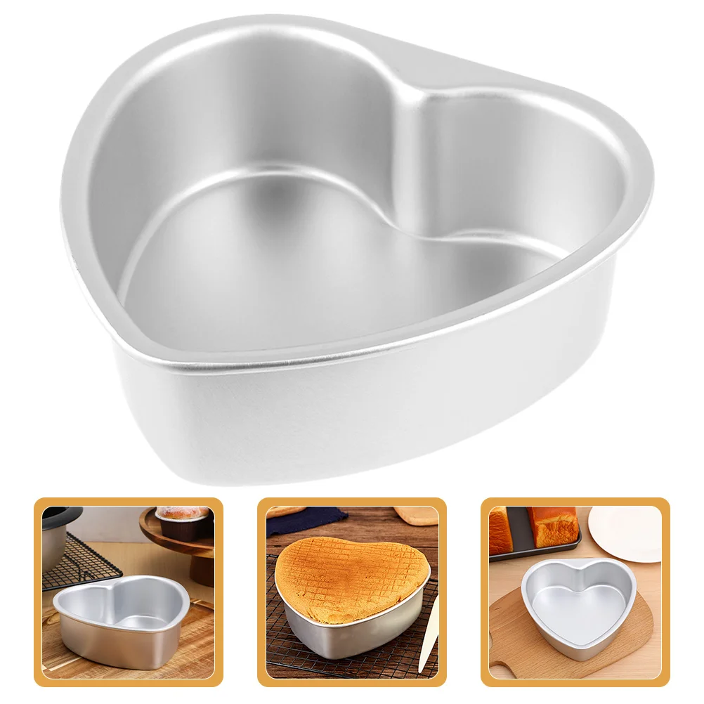 

2 Pcs Heart-Shaped Mold Cake Baking Tin for Pan False Bottom Pans Shapes Detachable