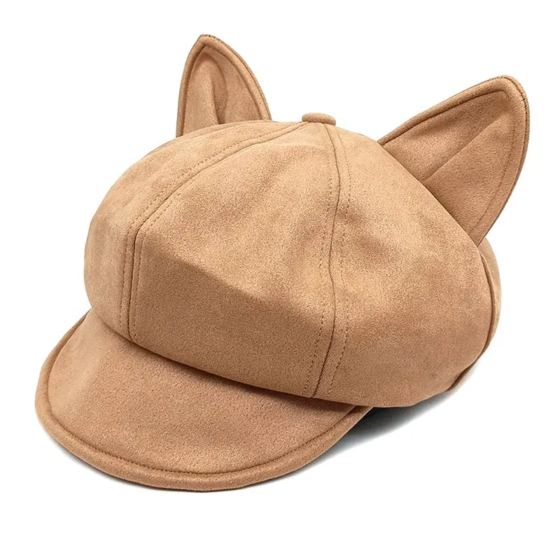 2025 الخريف والشتاء القطن طباعة قبعة مثمنة قبعة موزع الصحف قبعة الرسام العسكري قبعة لفتاة والنساء 11 #5