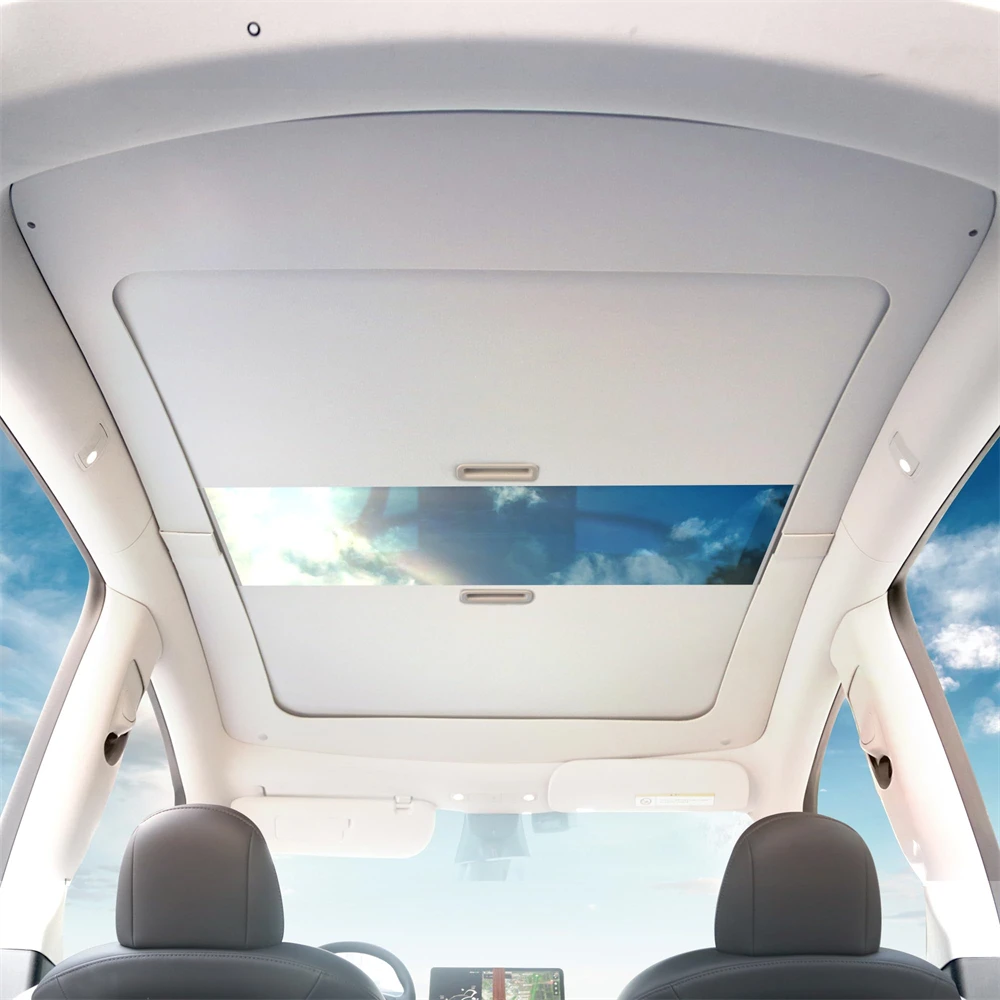 Retractable Flush Mount Sunshade Cover Roof Sunscreen UV Block Heat Insulation Manual Sun Visor for Tesla Y/ 3/ YL Tesla Parts