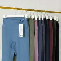 Fitness Running Street Women Yoga Pants Align Embarrassment Ankle Length Leggings High Waist Hip Sports Pants