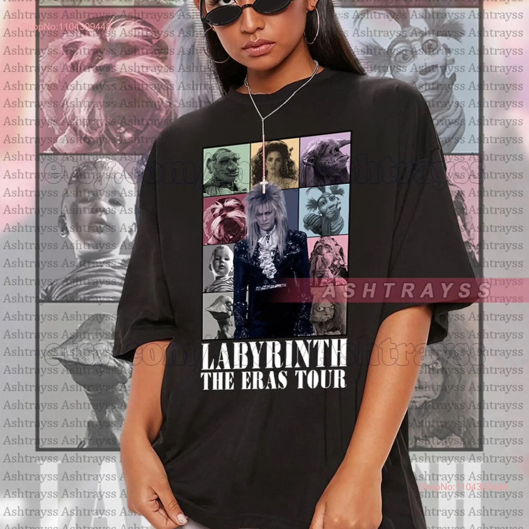 Labyrinth Jareth the Goblin King Eras Tour tee shirt long or short sleeves