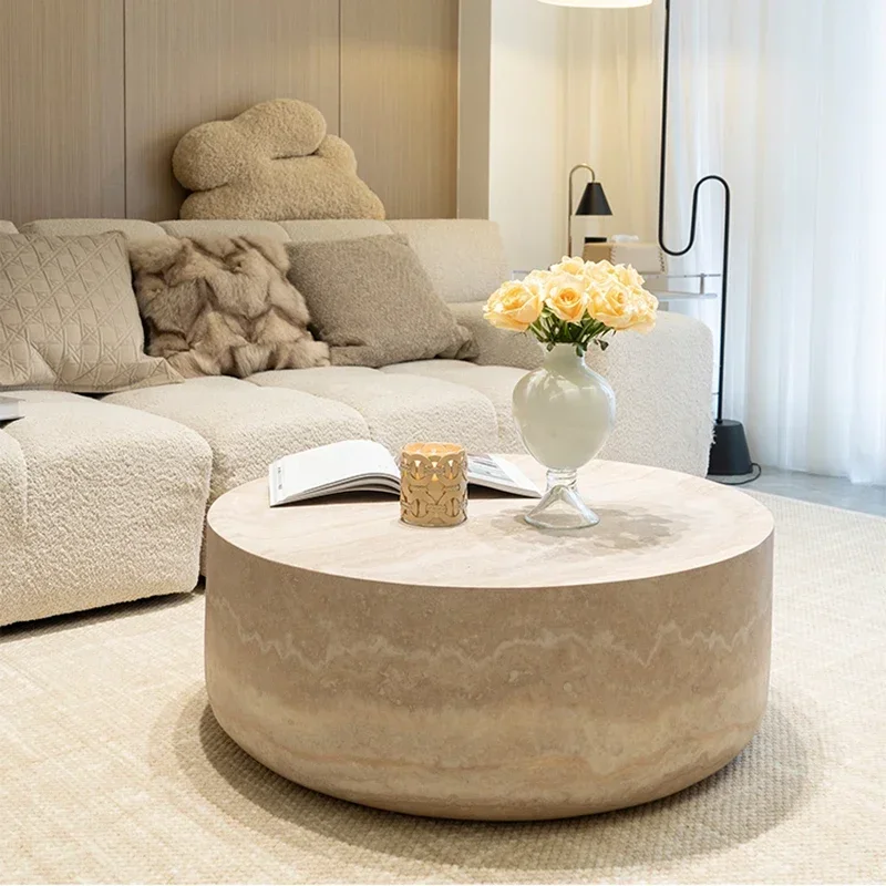 

Home Modern Tea Table Dining Coffee Round Balcony White Table Living Office Wohnzimmer Home Samll Living Room Furniture