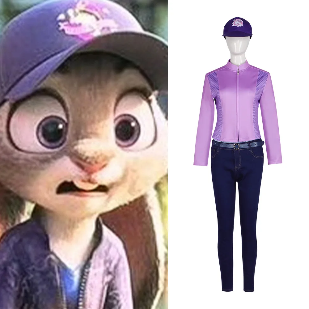 

2 Judy Hopps Police Officer Cosplay Costume, Same As The Movie Character's Outfit