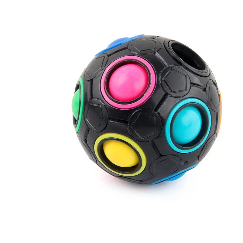 1/4 Stück 12-Loch Magischer Regenbogenball, Drückbarer Spaßball, Intelligenz-Freizeitspielzeug, Geschenk für Kinder, Stressabbau – Detail 7