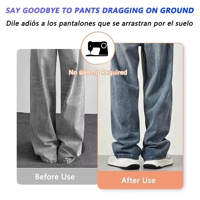 4~10PCS Invisible Leg Shortening Clip, Non-Slip Pants Edge Clip, Quick Fix Hem Clip, Hidden Pants Adjuster, Sewing Accessories