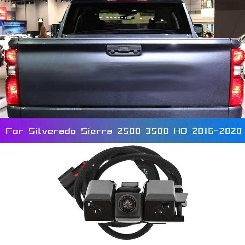 For GMC Sierra Chevrolet Silverado 2016-2020 Rear View Camera Reverse Backup Park Assist Camera 8 Pin 23244435 84062896