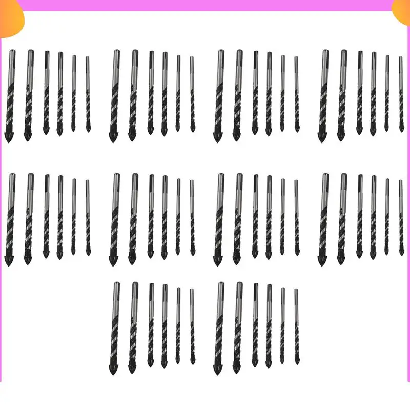 

A23P 60PCS Tile Drill Bits,Masonry Drill Bits Set For Glass, Brick, Concrete, Wood Tungsten Carbide Tip