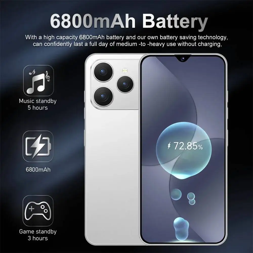 2026 حار I17 Pro Max جديد 7.0 بوصة الإصدار العالمي بطاقة ذكية مزدوجة أصلية 16 جيجابايت + 1 تيرا بايت 6800 مللي أمبير وظيفة التعرف على الوجه