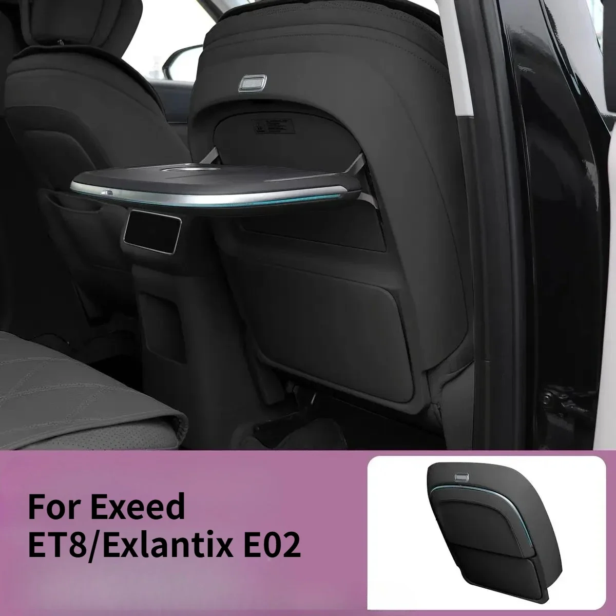 For Exeed ET8 Jaecoo 9 Foldable Electric Small Table Board with Wireless Charging and Ambient Light Car Tray Table Accessories detail image 1