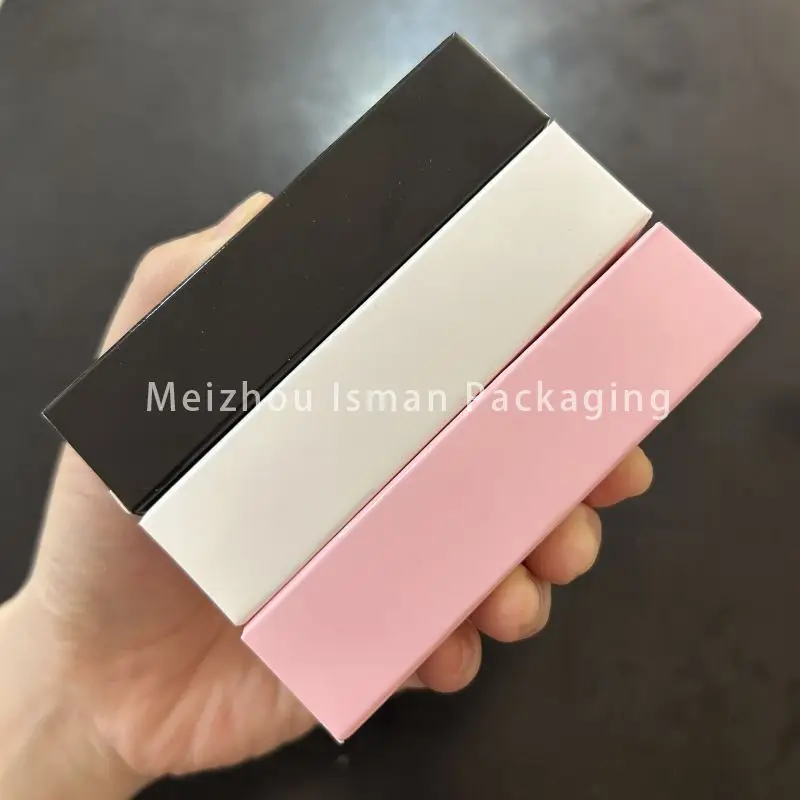 50Pcs W22*H92mm empty pink white black lip gloss boxes makeup lip gloss tubes and box lipstick lip balm packaging box