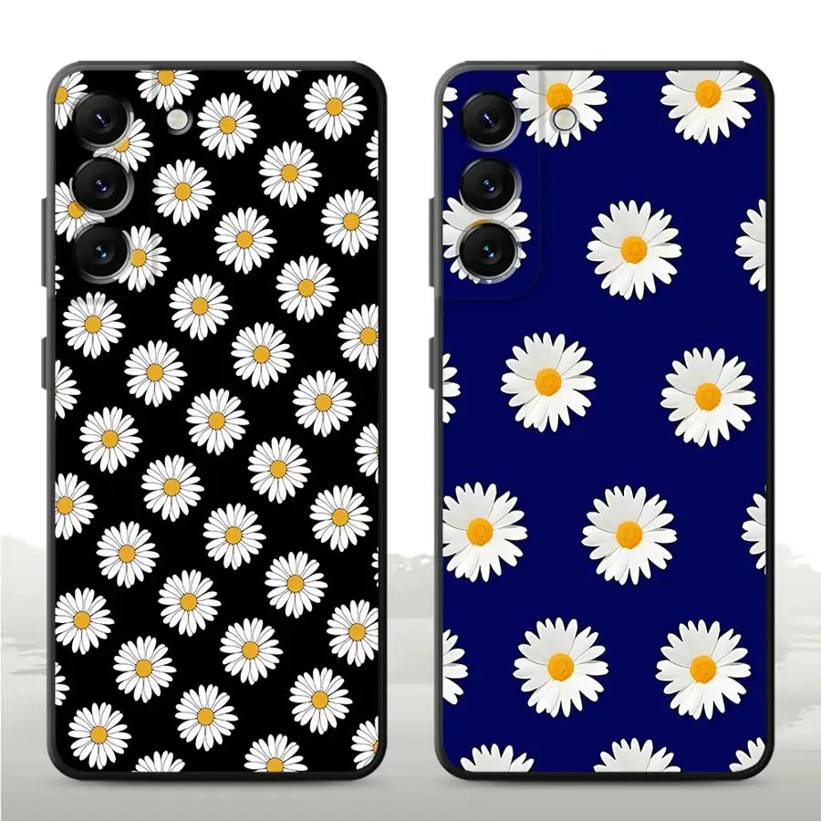 حافظة لهاتف سامسونج جالاكسي A32 A26 A72 A36 A22 A52 A51 A73 A25 A71 A41 A35 A23 A53 A24 A55 غطاء هاتف ناعم أسود جميل ديزي #1