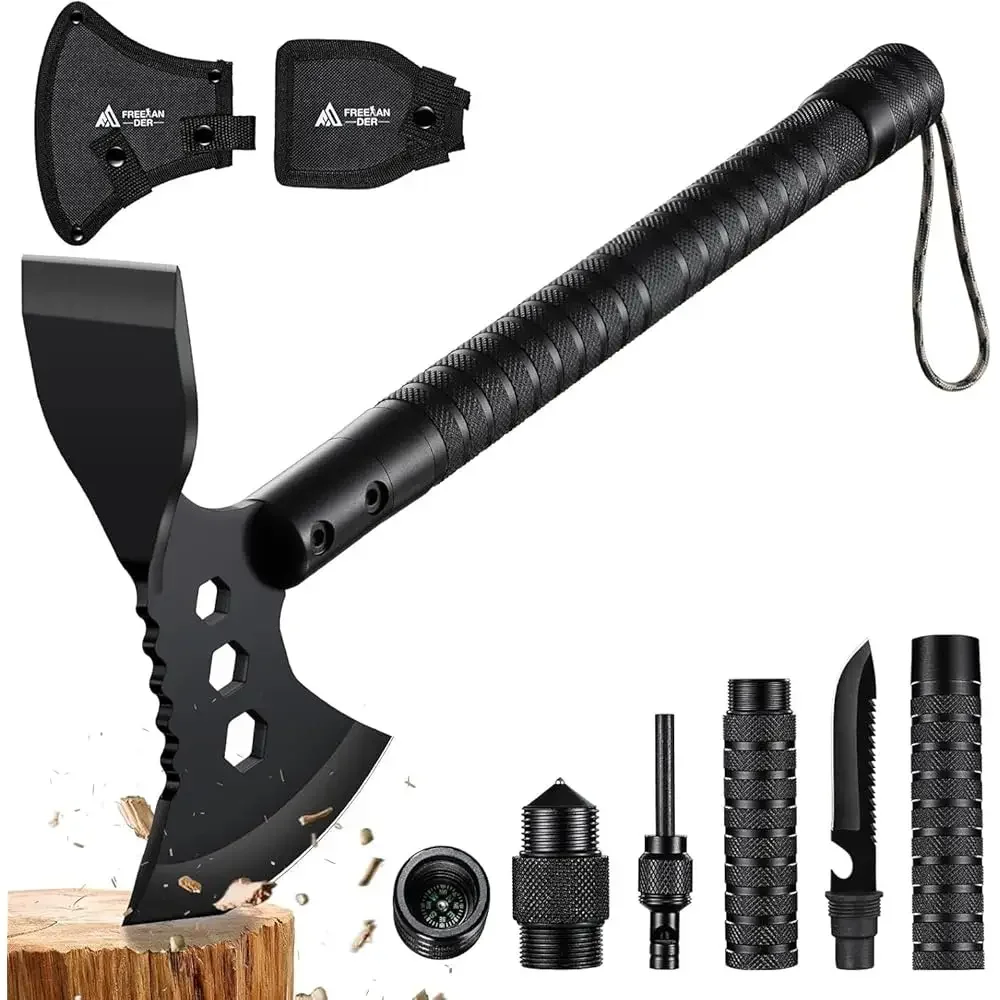 

Free ShippingTactical Axe, Sharp Tomahawk with Sheath, Durable Survival Hatchet for Emergency, Hiking and Camping, for Men Women