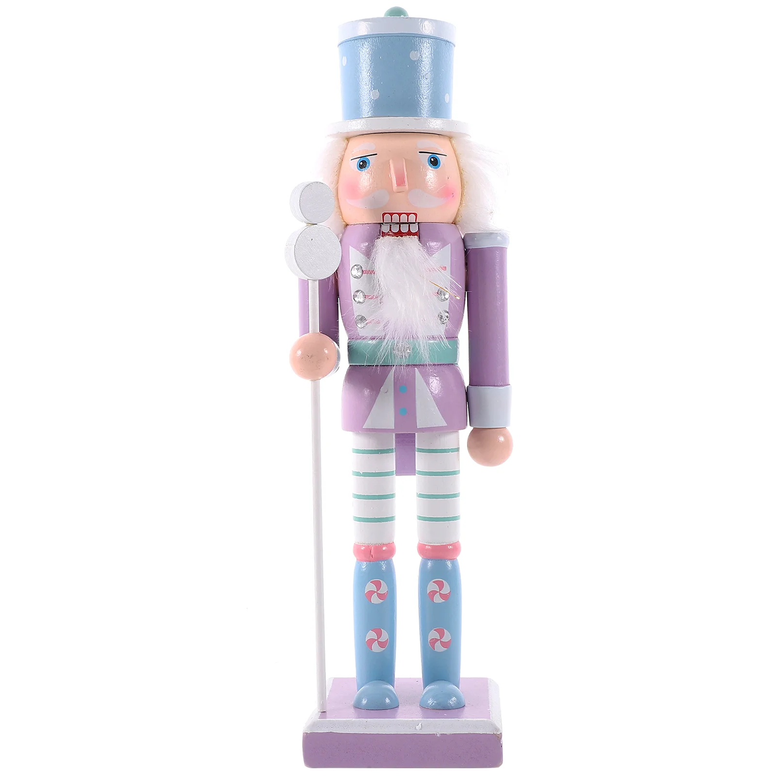 

Christmas Nutcrackers Purple Ornaments Wooden Small Figures Garland Outdoor Decor