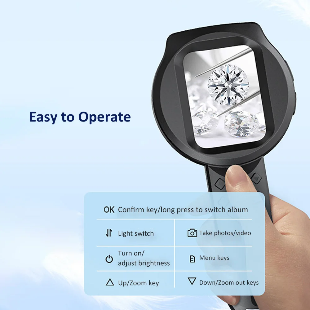 الرقمية 2 مليون بكسل مجهر كهربائي تكبير مجهر بيولوجي محلل الجلد كاشف فحص فروة الرأس #6