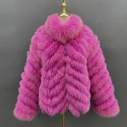 MISSJANEFUR Real Fur Coat Women 2022 New Fox Fur Reversible Jacket Fashion Double Side Wholesale Female Winter Outerwear