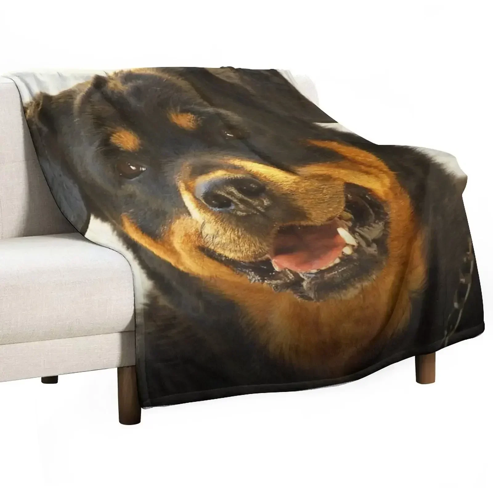 Rottweiler Throw Blanket Extra Large Throw Custom Decorative Throw Beautifuls Soft Summer Blankets