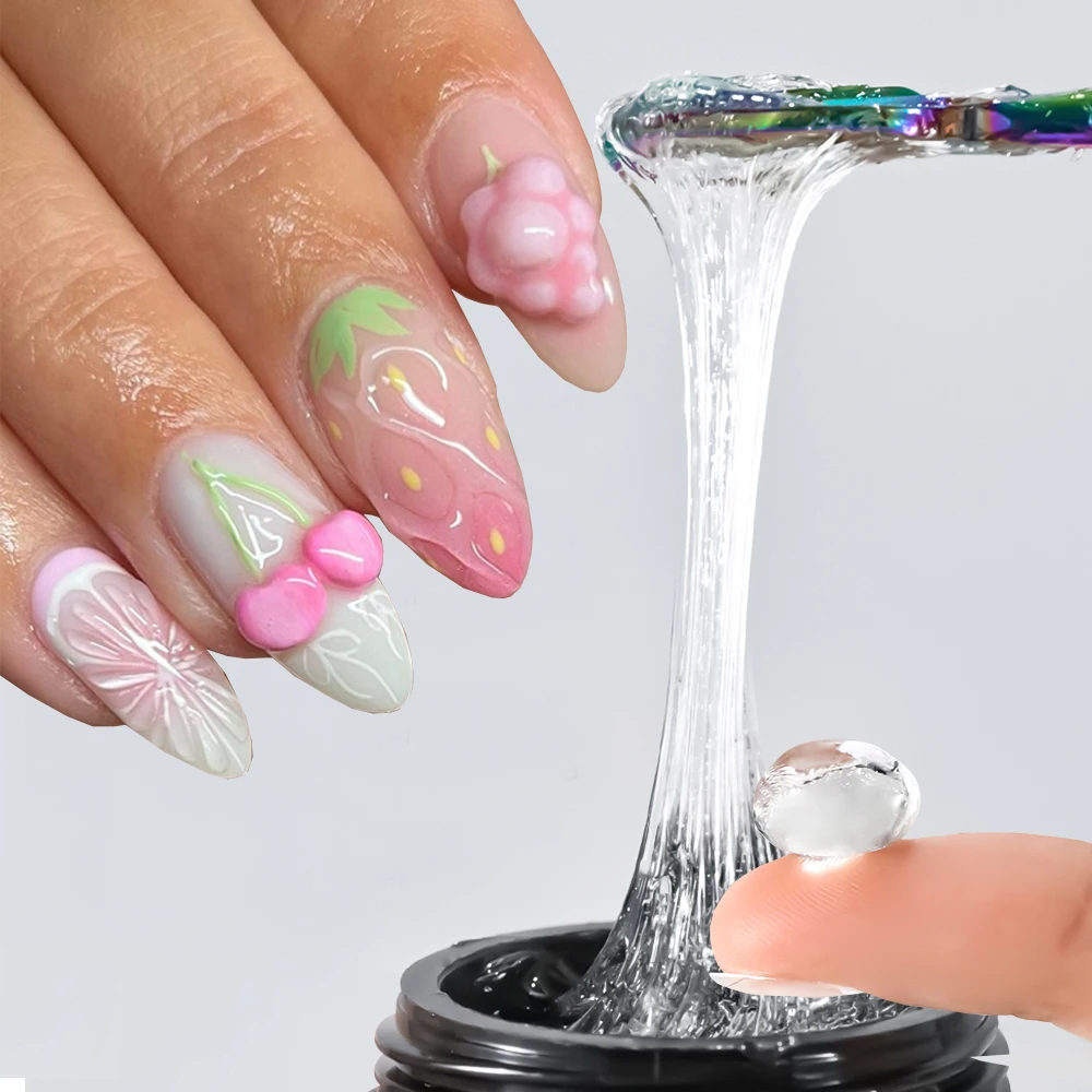 

5ml Clear Solid Nail Glue For 3D Nail Bubble-free Crystal Carving Crystal Molding Gel Nail Glue Multifunctional Fruit Gummy Gel