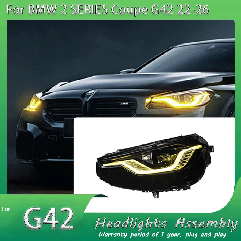 For G87 M2 Headlamp 2022-2026 2 Series M2 G42 G87 M2 M240i Controlled White Yellow Switch DRL High Quality Original Headlights