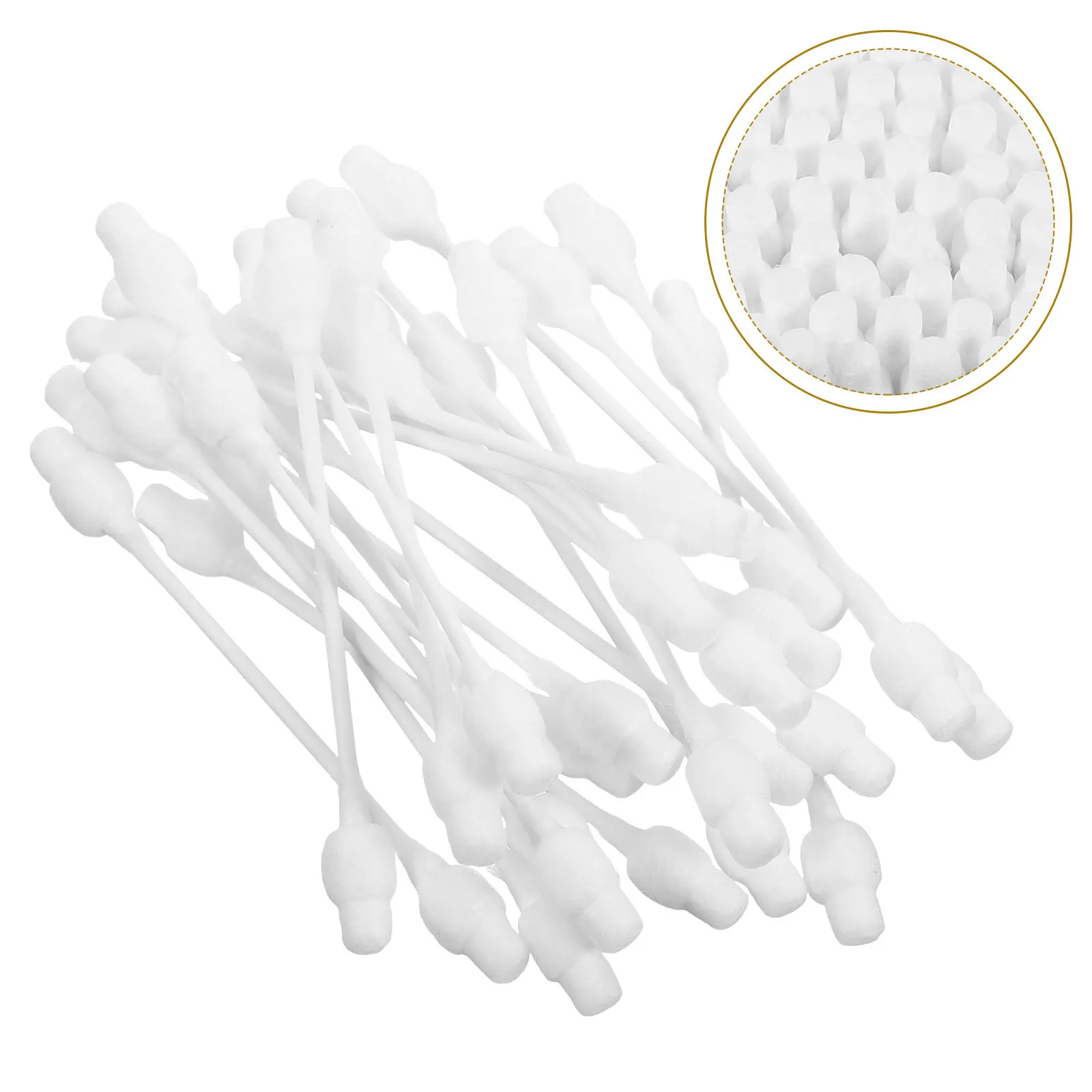 

100Pcs Baby Cotton Swab Double Ended Large Tips Design Supple Ear Wax Cleaner Cotton Buds Safe Soft for Home Outdoor