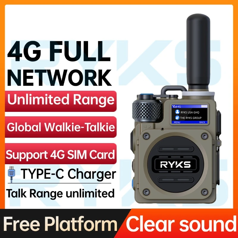 walkie talkie 4G POC radio PTT Radio Network Radio 4G walkie talkie POC 1000km 500KM