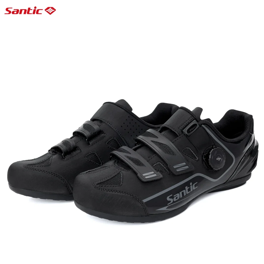 Santic-男性用の通気性のあるサイクリングシューズ,フックとループ付き