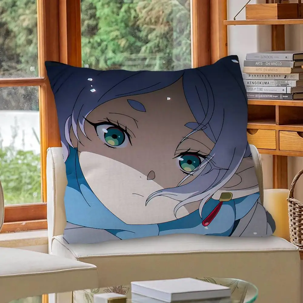 Hot Japan Anime Frieren Decorative Room Aesthetics Pillow Case Home Decor Bedroom Sofa Bed Couch Pillow Cover 45x45