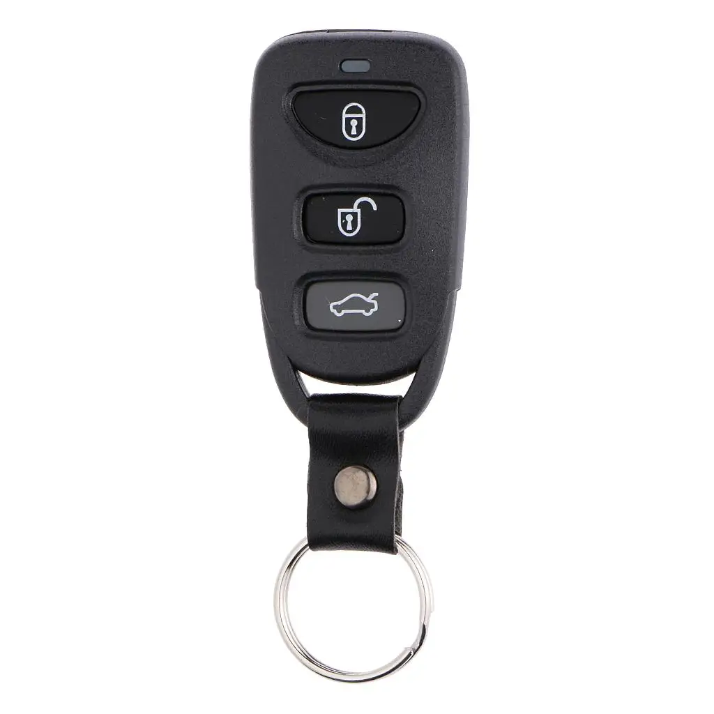 Keyless Remote Shell Plastic Black 3 Button Empty Replacement Key Case Shell Car Key Cover for Hyundai Sedan Models
