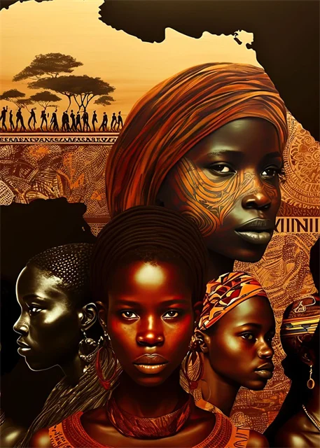 Beautiful African American Woman Canvas Psoters and Prints Sunshine Smiling Girl Pictures Portrait Wall Art Picture Home Decor