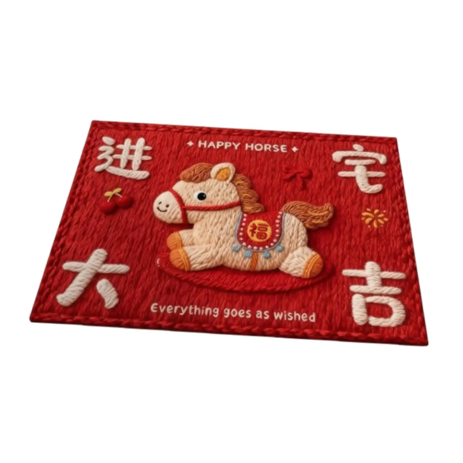 2026 Chinese New Year Decoration ,Anti Slip Cute Indoor Doormat ,Year of The Horse Doormat ,Placemat for Entrance Front Door