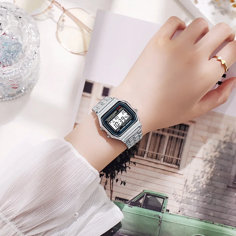 Unisex Retro Multifunction LED Digital Watch, F91W