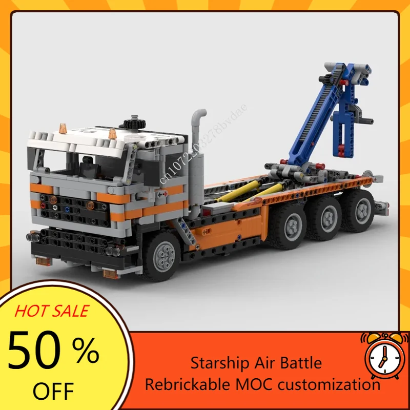 1314PCS MOC High-Tech F2800 Hookloader Heavy Duty Tow Truck Model Building Blocks Bricks DIY Assembly Toys Boys Birthday Gifts