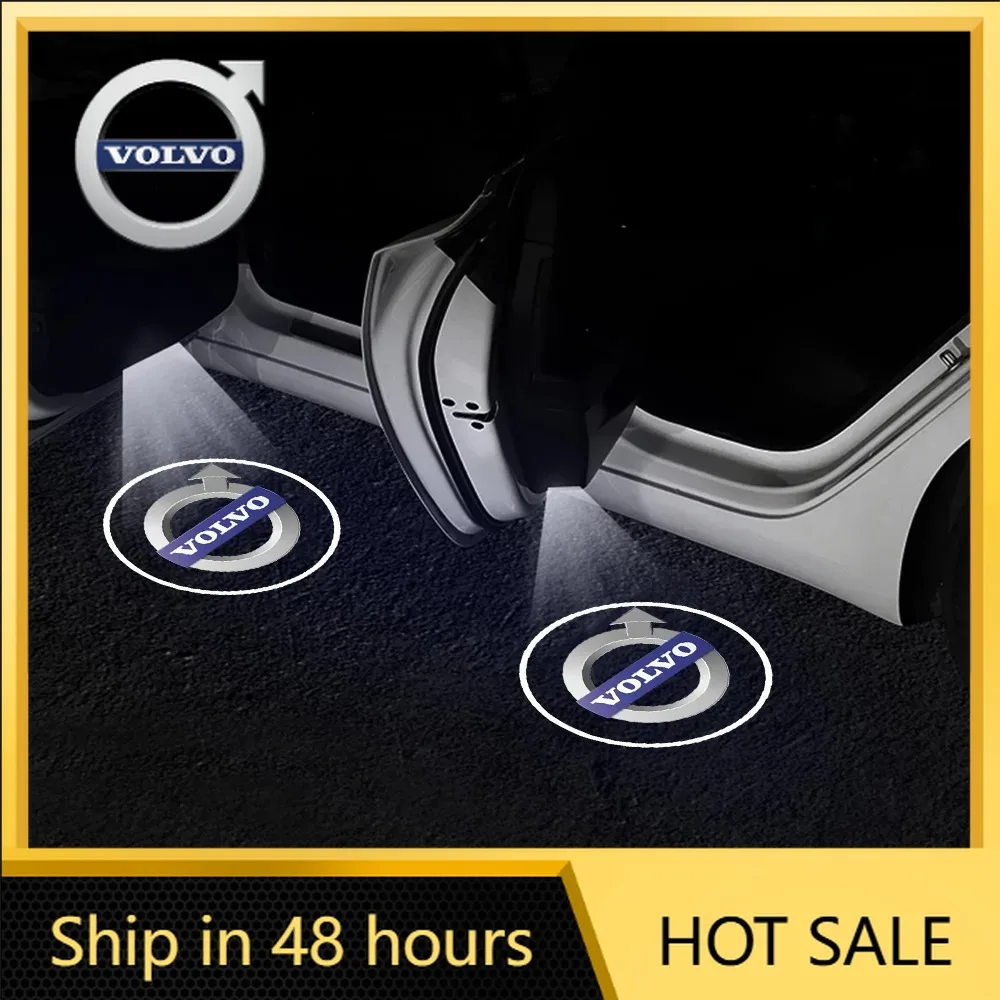 

2Pcs Car LED Door Welcome Light Laser Projector Logo Lamp Auto Accessories For VOLVO RDESIGN T6 AWD S40 S60 S90 V40 V50 V60 V70