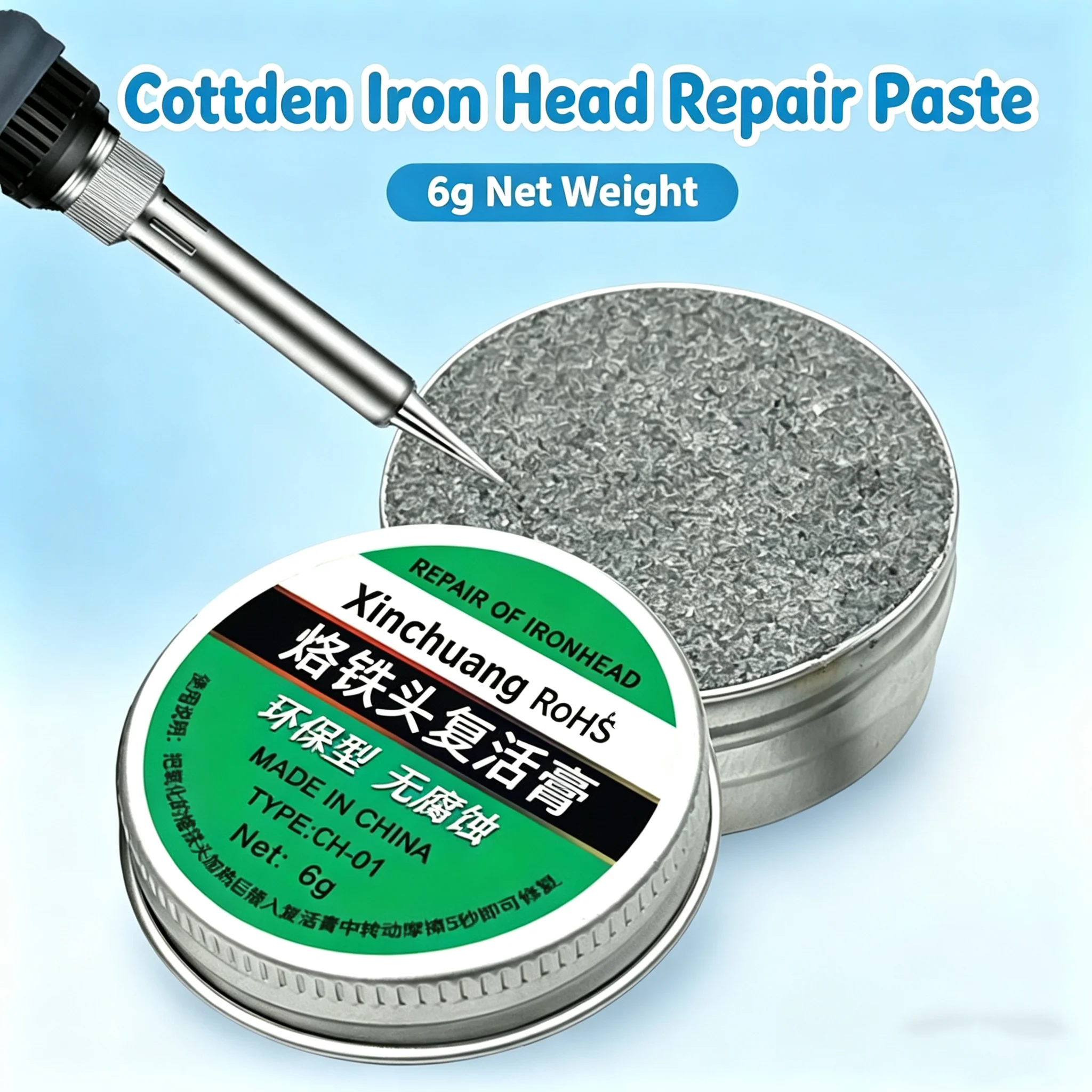 1/2PCS Soldering Tip Tinner Cleaner, Lead Free Oxidation Cleaning Paste, Refresher Tip Tinner Flux, Soldering Tip Cleaning