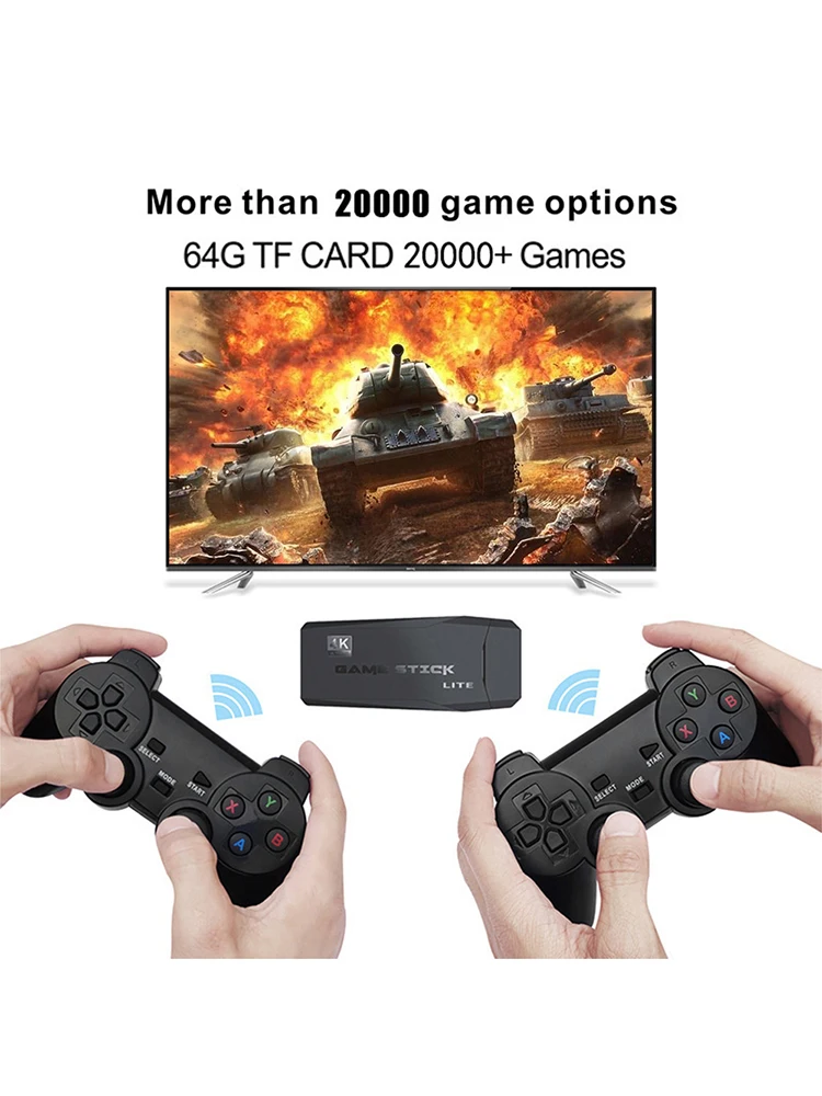 ريترو لعبة عصا 58000 + ألعاب التلفزيون وحدة تحكم بجهاز لعب محمول HDMI-متوافق مع لوحات الألعاب اللاسلكية ل PS1 N64 DC #3