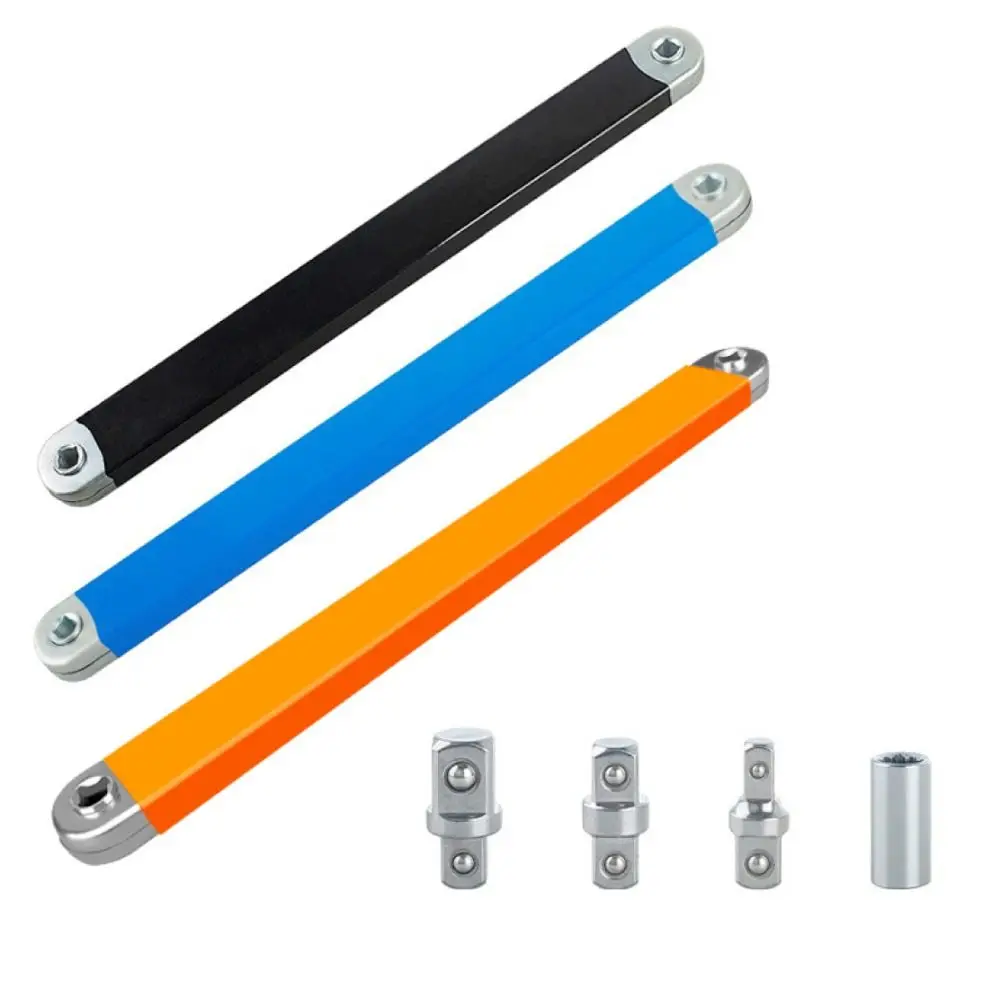 

New Steel Offset Extension wrench Double Head 360-degree Rotating Wrench Socket Multi-function Adapter Ratchet Repair Tools Hone
