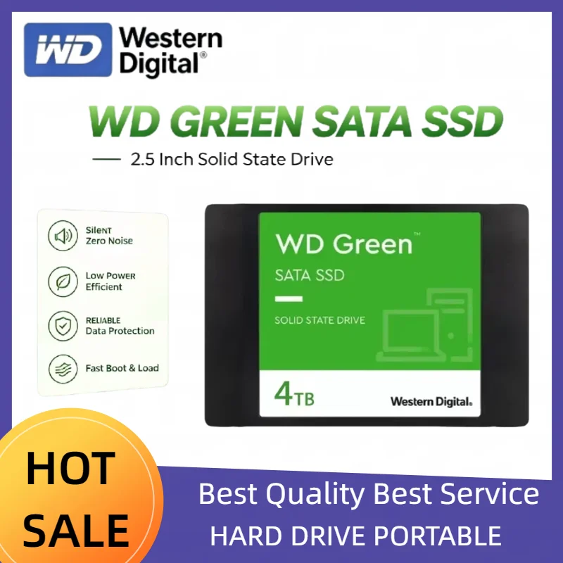 For Western Digital 2.5 Inch SATA3 SSD 1TB 2TB Original Internal Solid State Drive SSD Hard Drive For Laptop Desktop Game PC